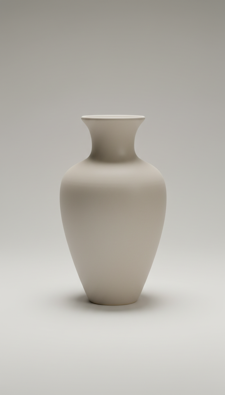 Matte Porcelain Vase in Snow White