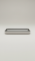 Brushed Metal Desk Tray with Soft Corners